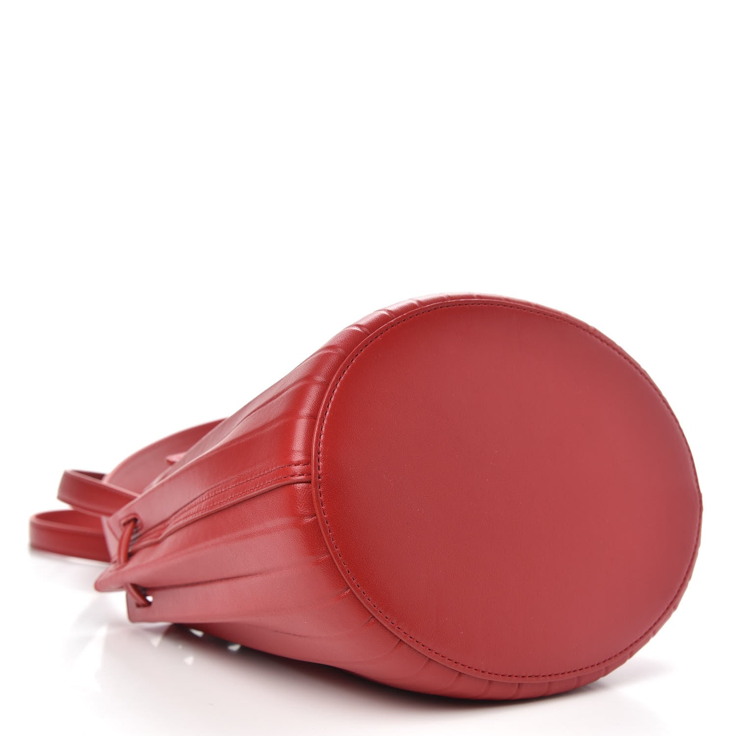 Mansur Gavriel Vegetable Tanned Calfskin Pleated Mini Bucket Bag Fiesta Flamma 5 of 10