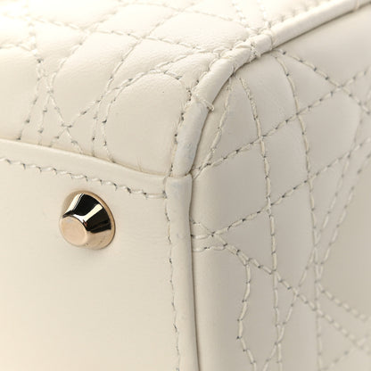 Christian Dior Lambskin Cannage Mini DiorAmour Lady Dior Latte 19 of 21