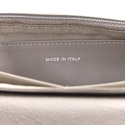 Chanel Caviar Half Moon Wallet On Chain WOC Light Grey 7 of 11