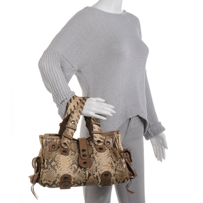 Chloe Python Silverado Tote Beige 2 of 7