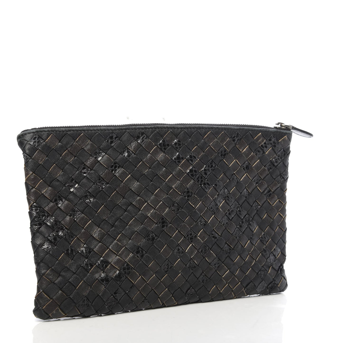 Nappa Ayers Intrecciato Medium Document Case Black