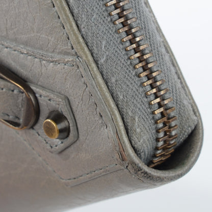 Balenciaga Agneau Classic Hardware Continental Zip Around Wallet Gris Pyrite 4 of 13