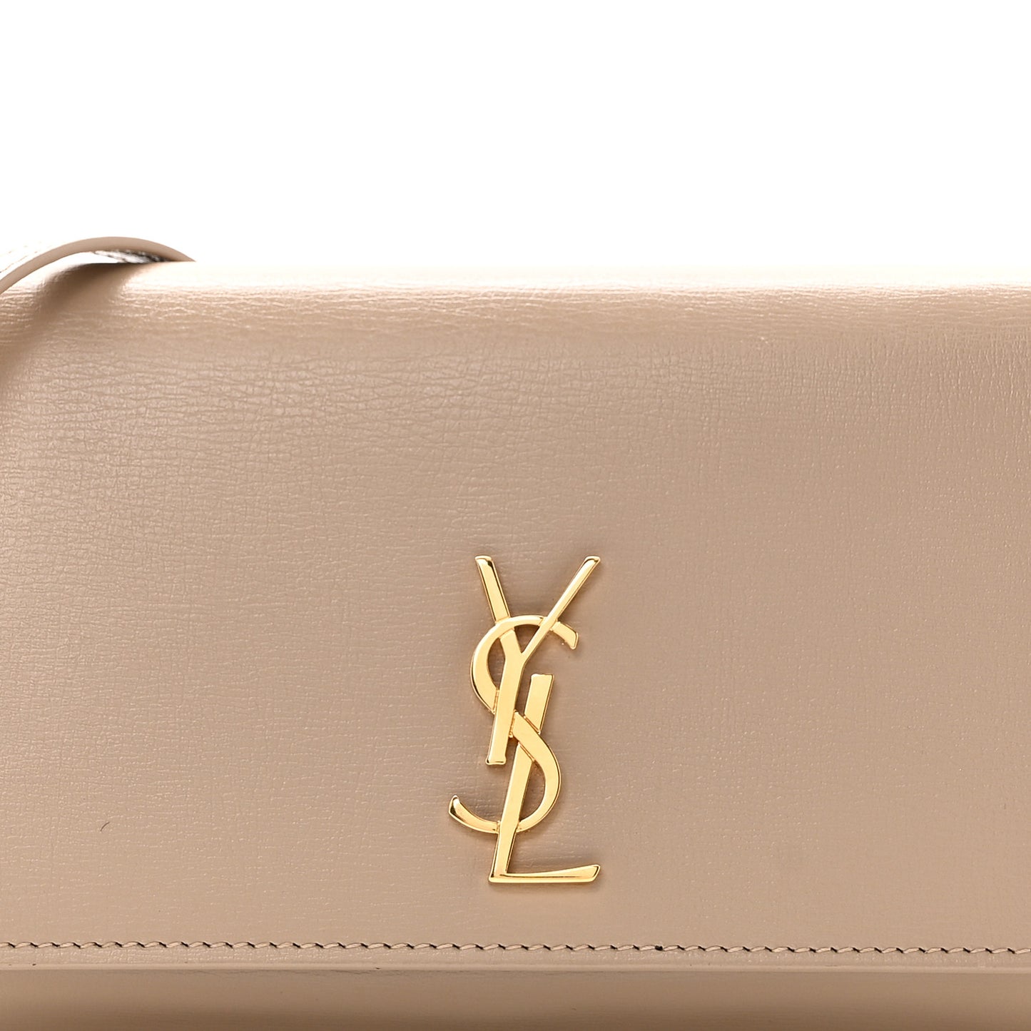 Smooth Calfskin Monogram Phone Holder Crossbody Dark Beige