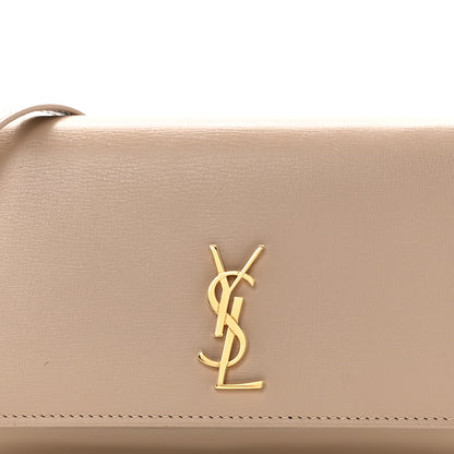 Saint Laurent Smooth Calfskin Monogram Phone Holder Crossbody Dark Beige 7 of 10