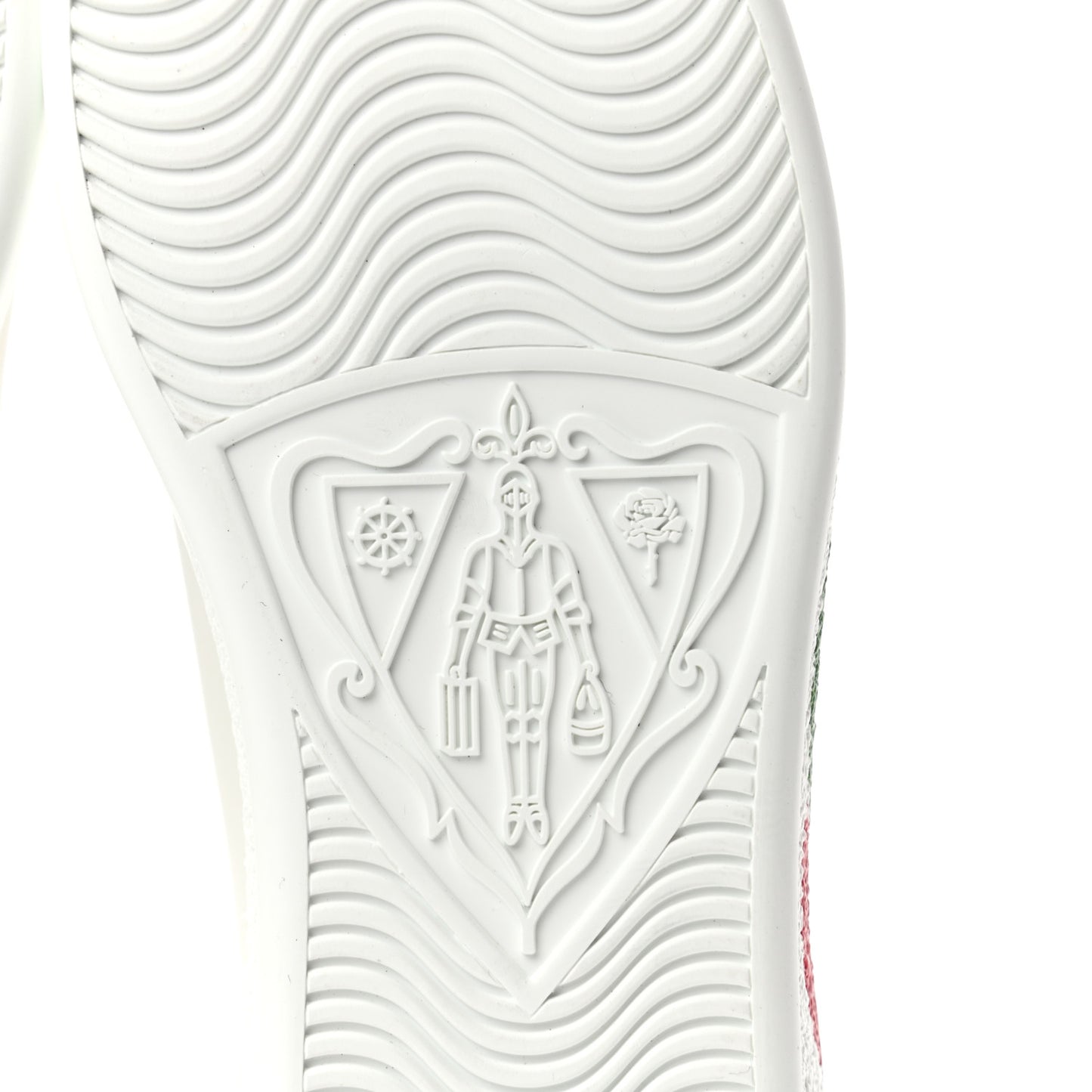 Calfskin Interlocking G Womens New Ace Sneakers 35 White Red Flame Green