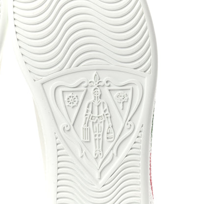 Gucci Calfskin Interlocking G Womens New Ace Sneakers 35 White Red Flame Green 6 of 9