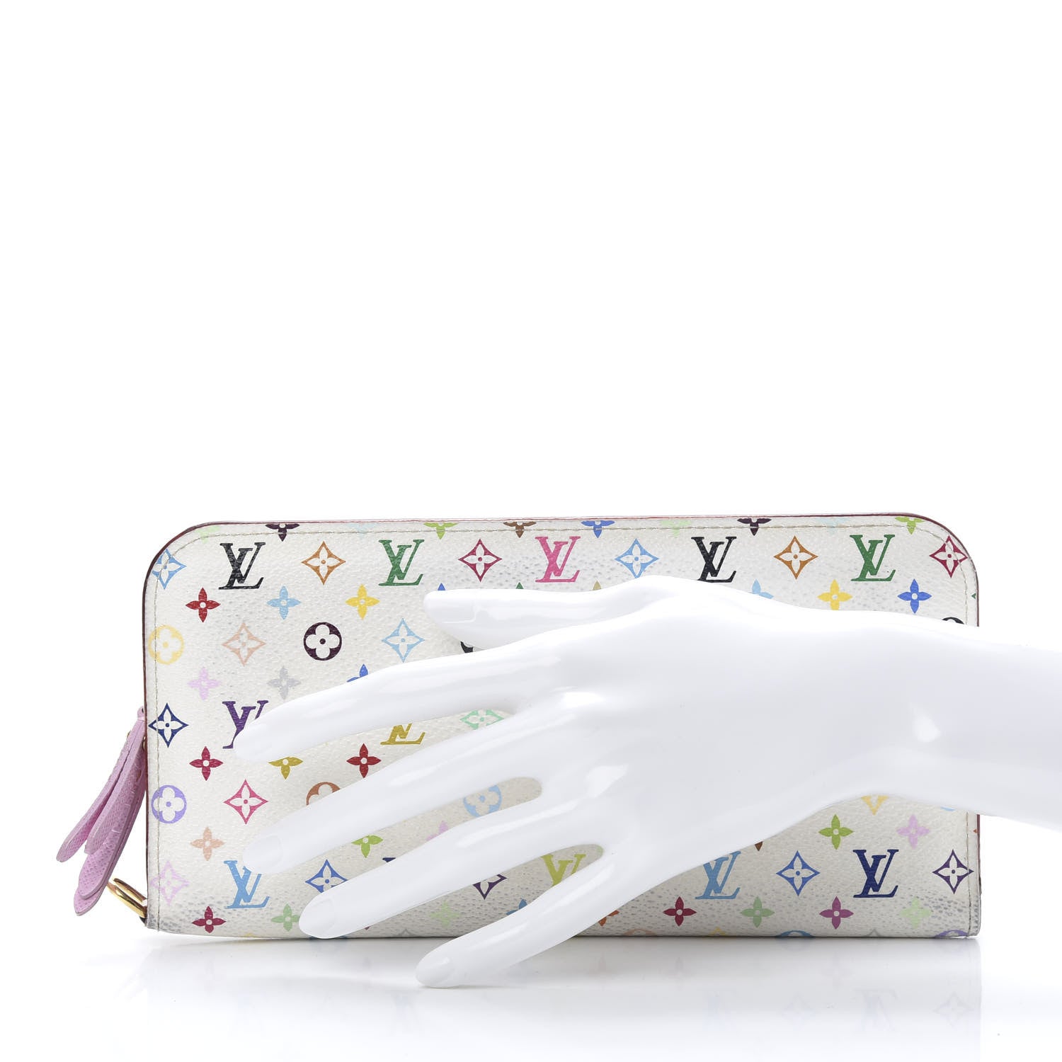 Louis Vuitton Monogram Multicolor Zippy Wallet White Litchi 2 of 12