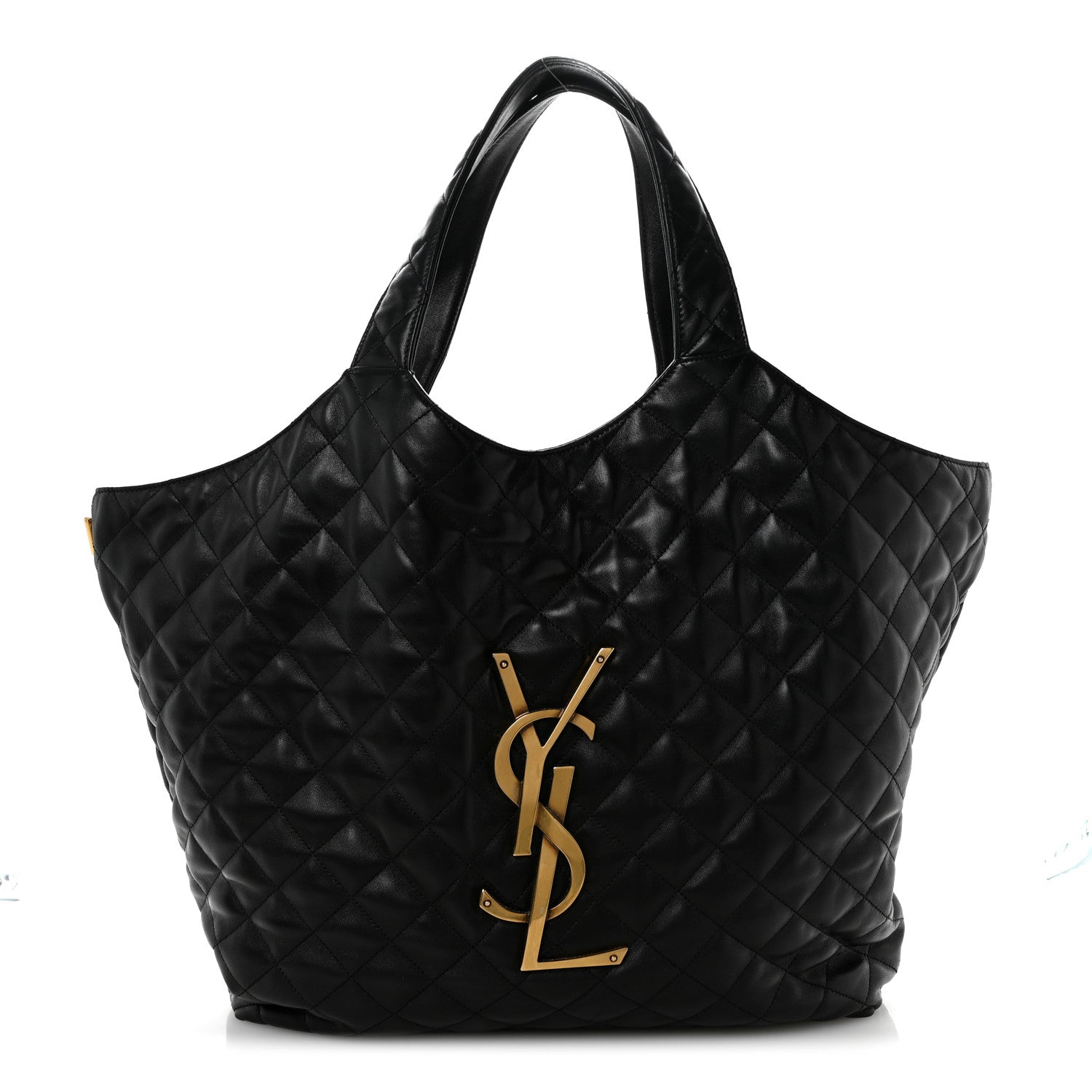 Saint Laurent Lambskin Quilted Maxi Icare Shopping Tote Black 1 of 16