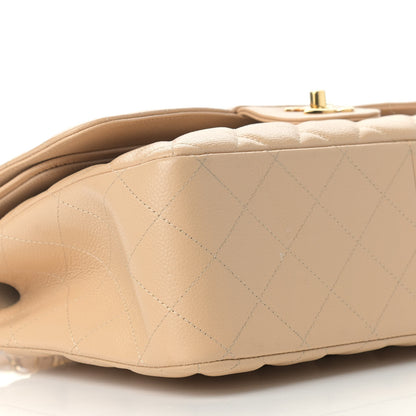 Chanel Caviar Quilted Jumbo Double Flap Beige Clair 8 of 20