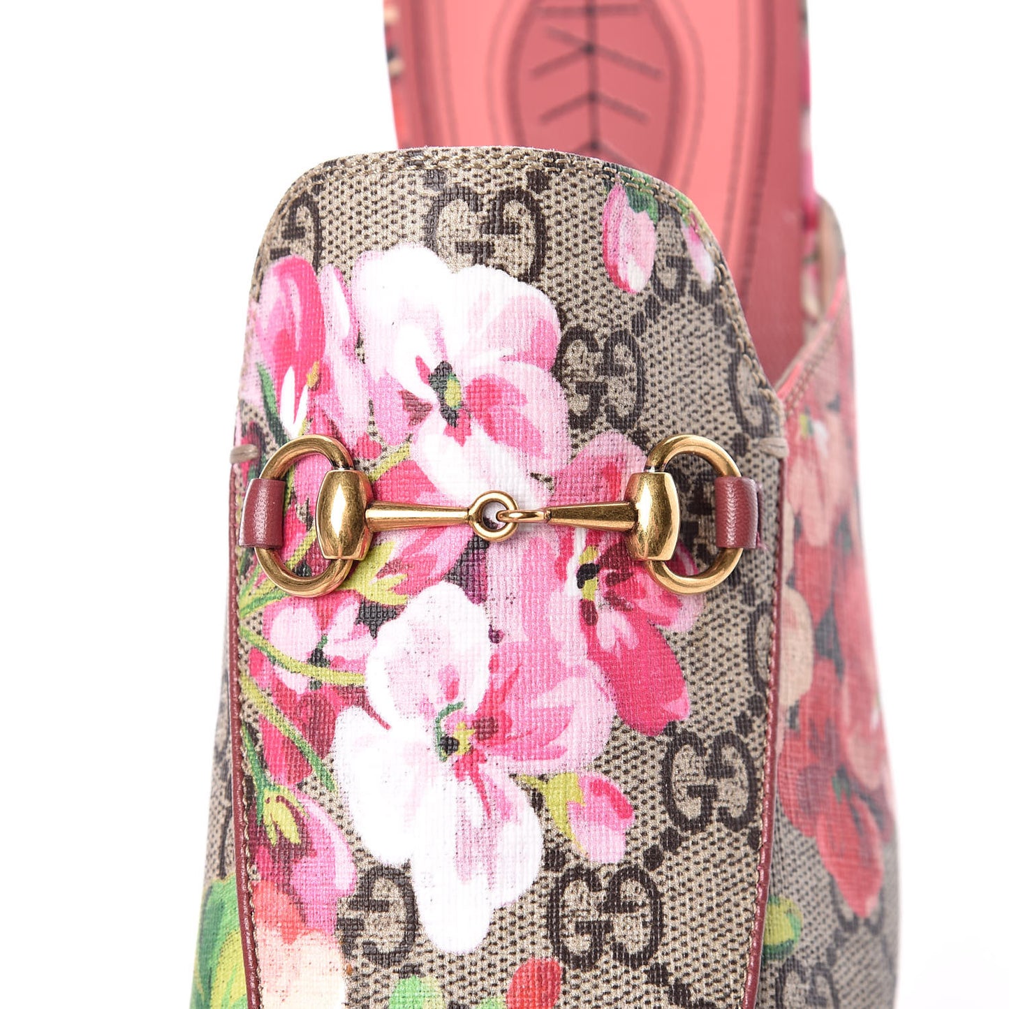 GG Supreme Monogram Blooms Womens Princetown Slippers 41 Beige Multicolor Dry Rose