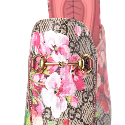Gucci GG Supreme Monogram Blooms Womens Princetown Slippers 41 Beige Multicolor Dry Rose 10 of 12