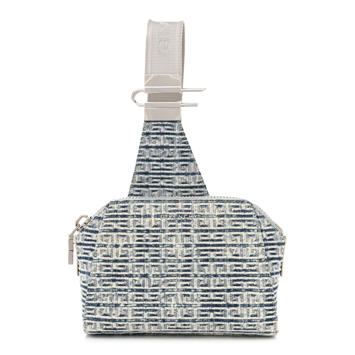 Denim Logo 4G Print Antigona Crossbody Bag Light Blue