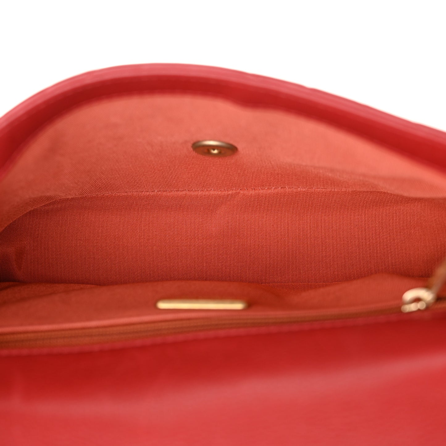 Calfskin Chevron Quilted Rock The Corner Flap Red
