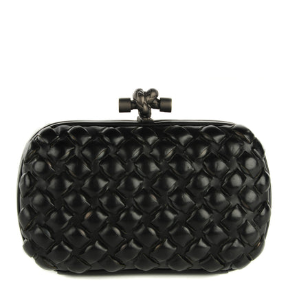 Bottega Veneta Nappa Intrecciato Knot Clutch Nero Black 1 of 9