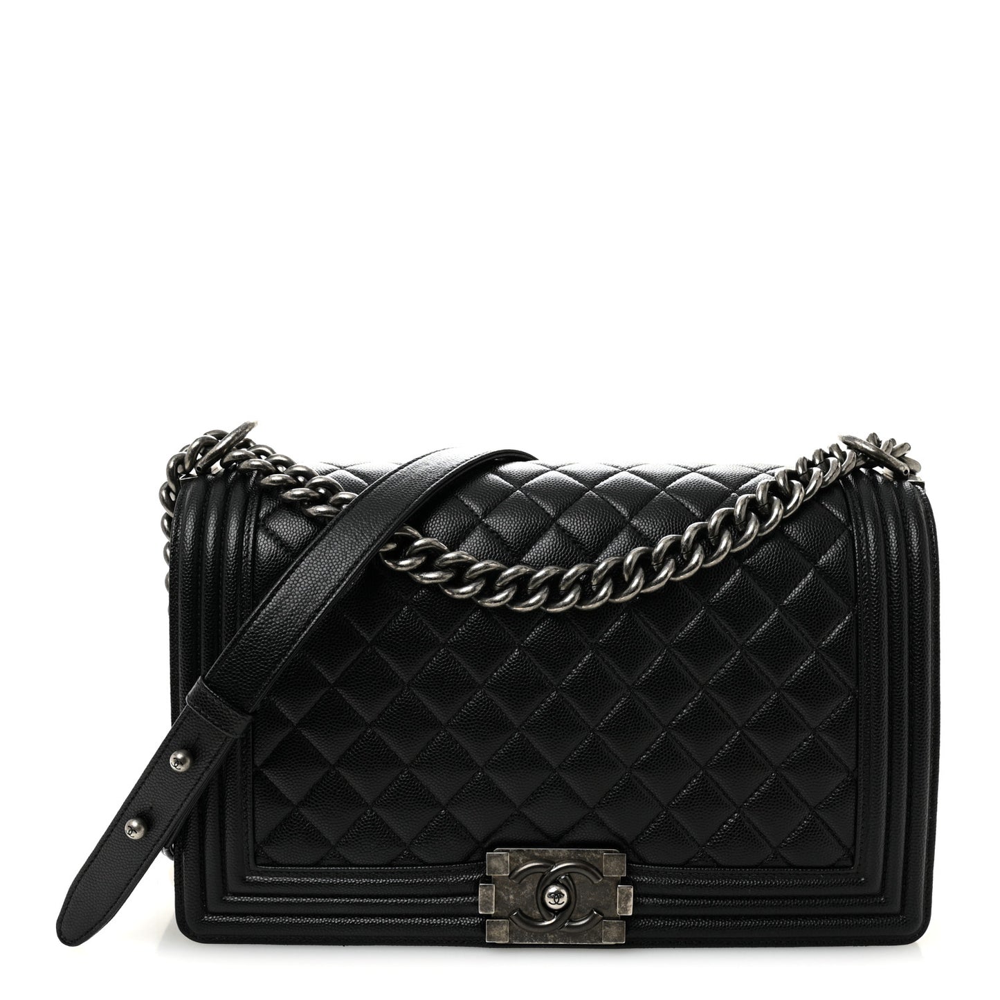 Caviar Quilted New Medium Boy Flap Black