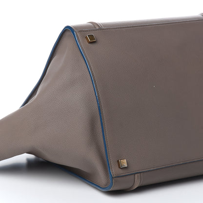 Celine Baby Grained Medium Phantom Luggage Taupe Blue Trim 10 of 14