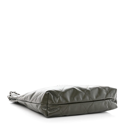 Chanel Shiny Calfskin Quilted Small Chanel 22 Khaki 5 of 13