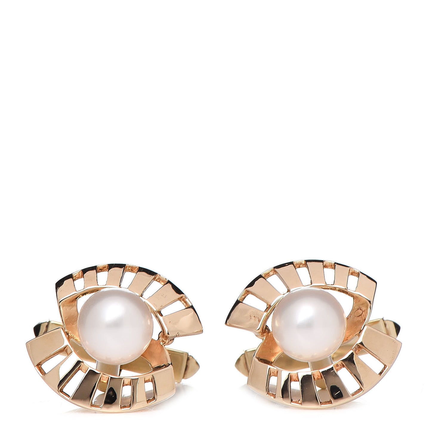 14K Yellow Gold Akoya Pearl 7-7.5mm Cufflinks