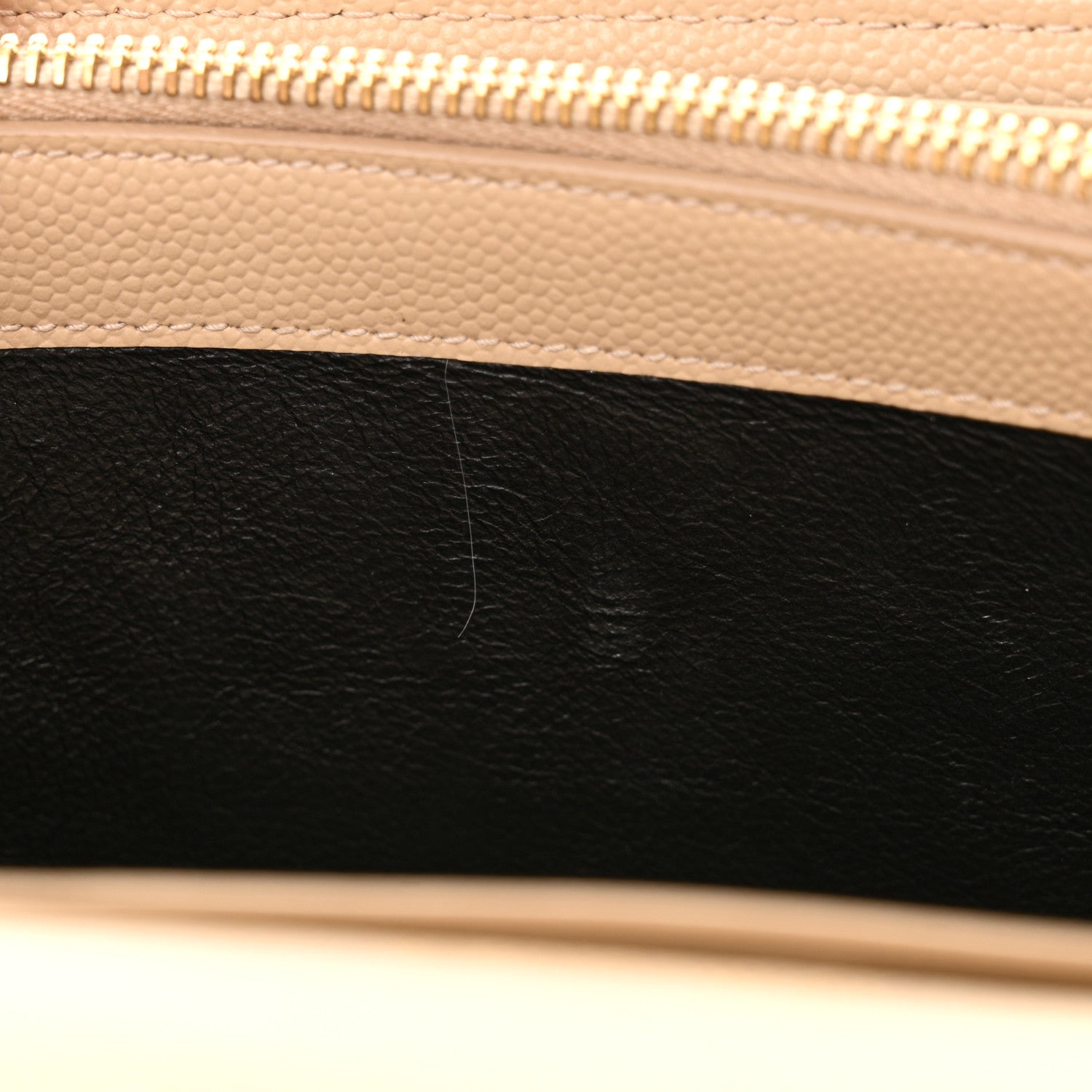 Saint Laurent Grain De Poudre Matelasse Chevron Monogram Chain Wallet Nude Powder 11 of 13