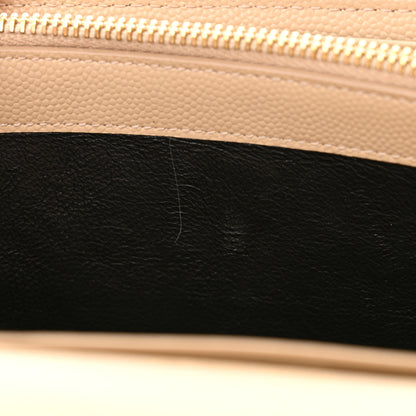 Saint Laurent Grain De Poudre Matelasse Chevron Monogram Chain Wallet Nude Powder 11 of 13