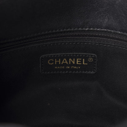 Chanel Calfskin Chevron Quilted Medium Surpique Flap Black 10 of 12
