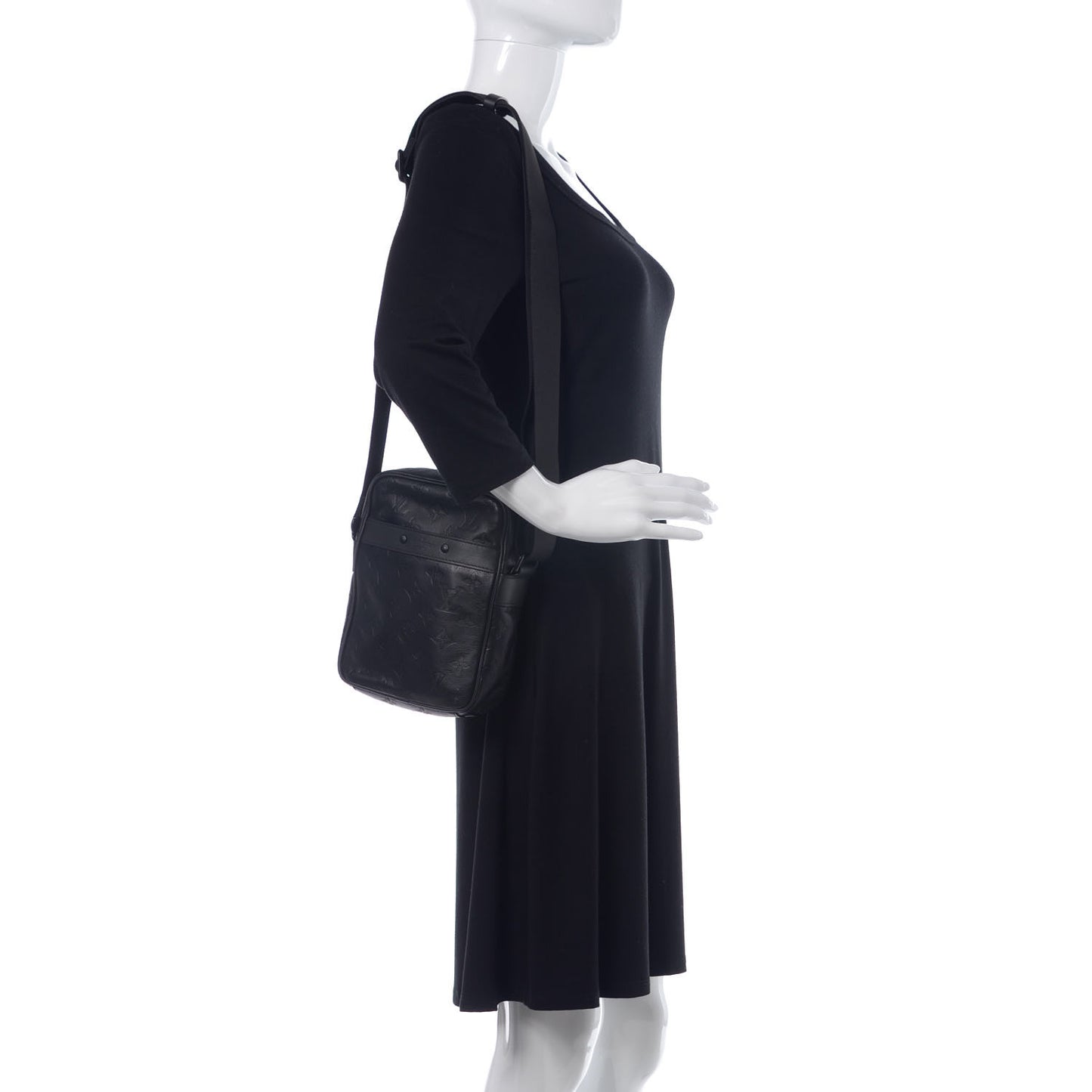 Calfskin Monogram Shadow Danube PM Black