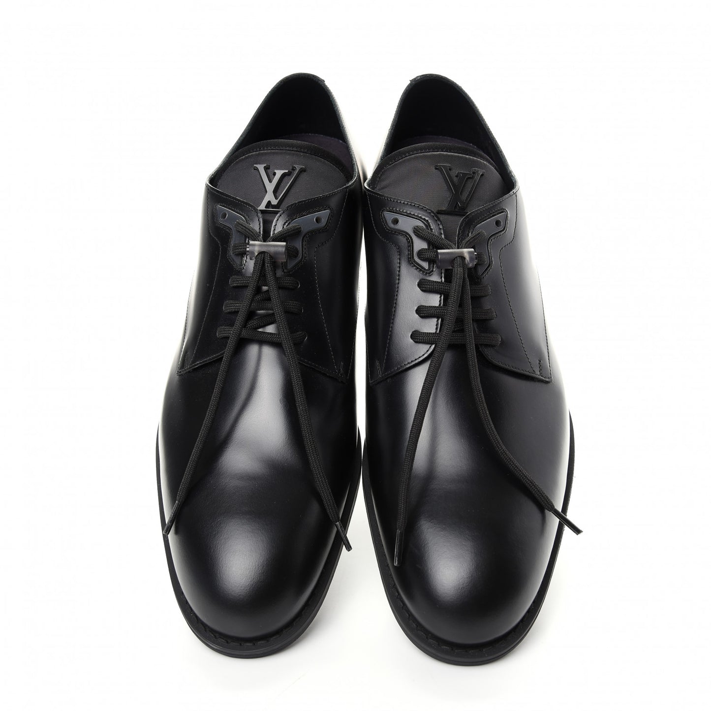 Calfskin Mens Formal Derby Shoes 10 Black