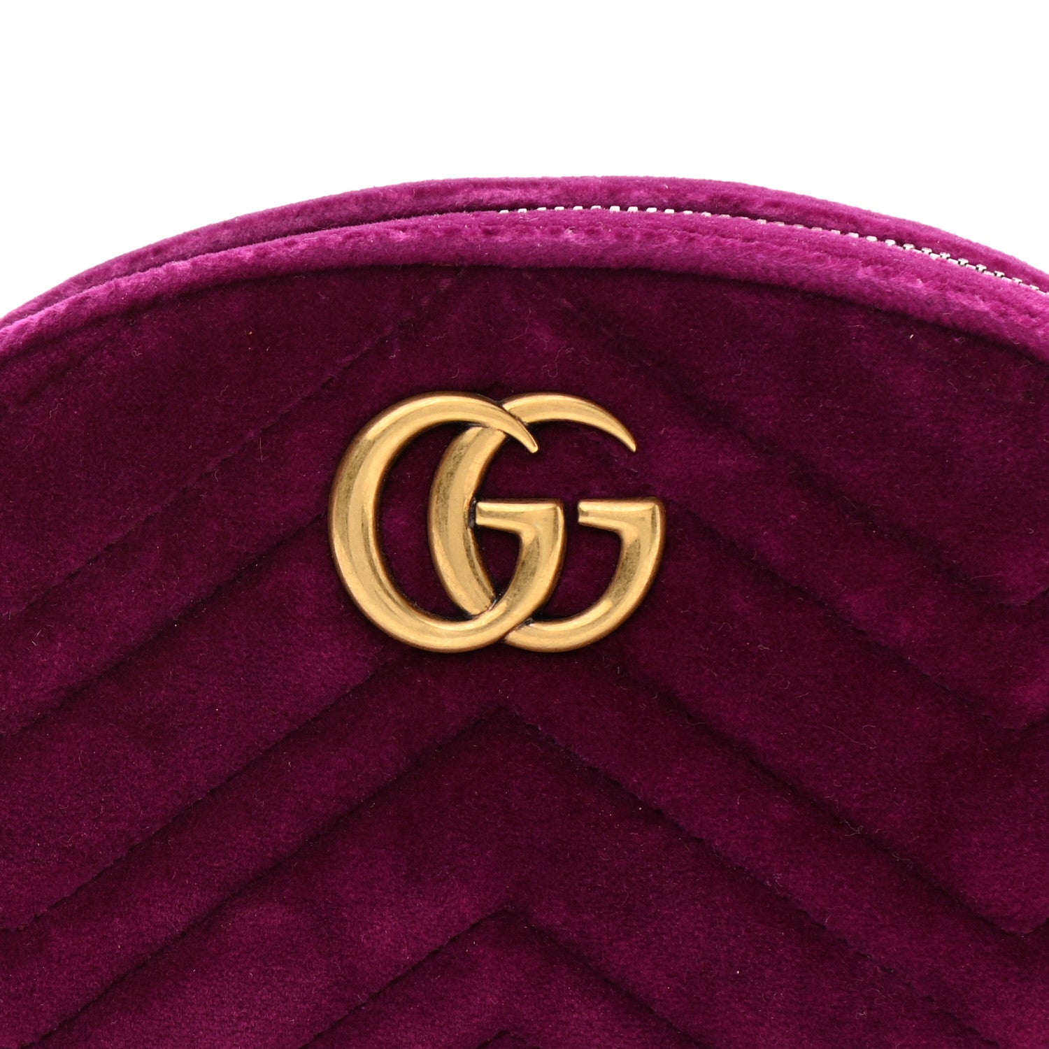 Gucci Velvet Matelasse GG Marmont Belt Bag 75 30 Fuchsia Violet Cyclamen 19 of 27