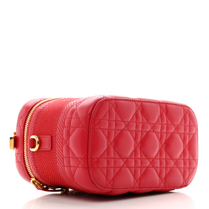 Christian Dior Lambskin Cannage Small Diortravel Vanity Case Red 3 of 9