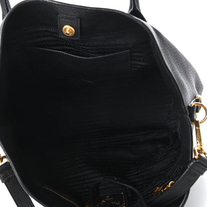 Prada Vitello Daino Tote Black 5 of 10