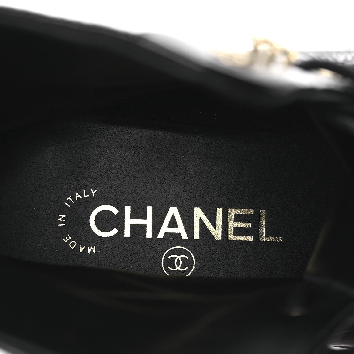 Chanel Shiny Goatskin Cap Toe Combat Boots 39.5 Black 9 of 11