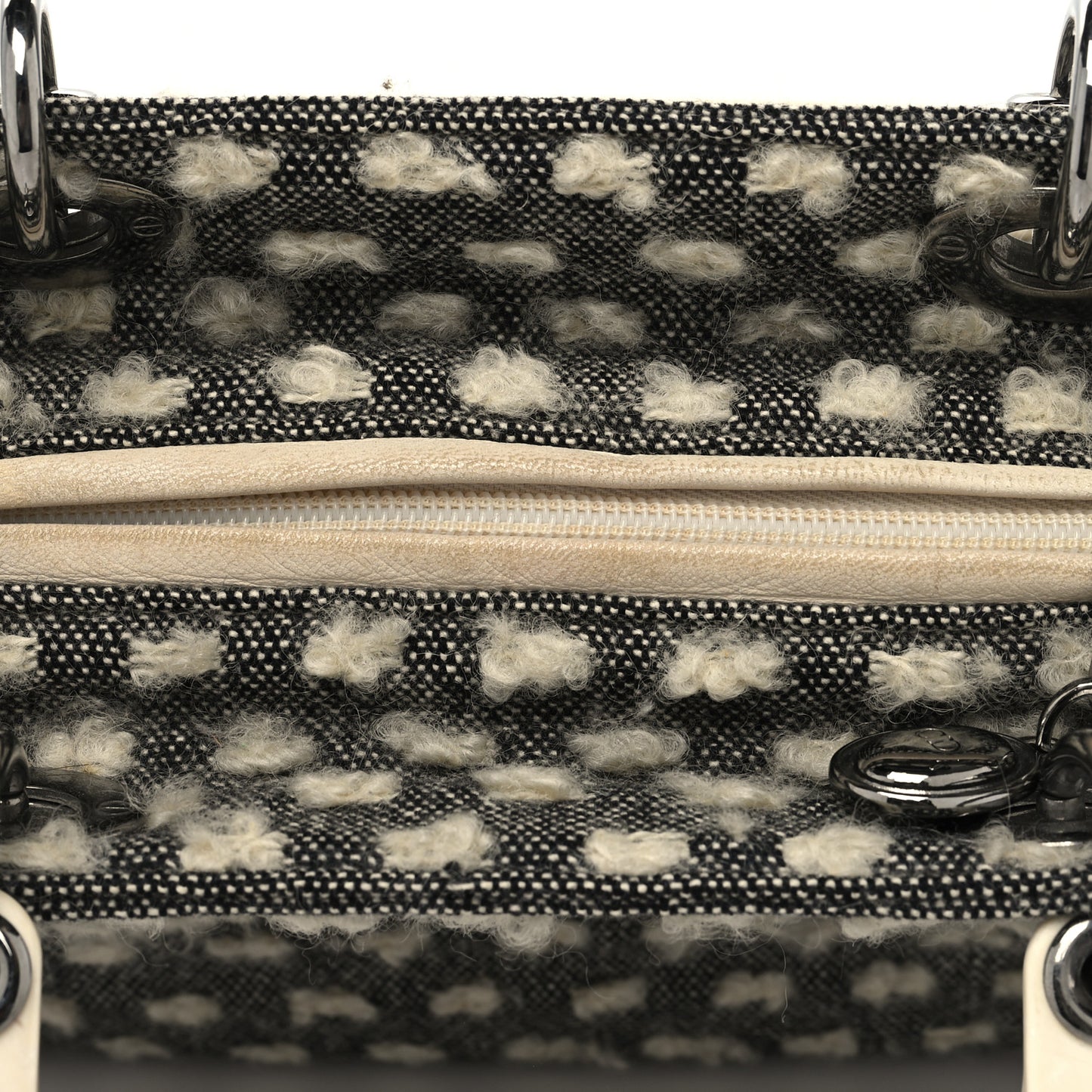 Wool Medium Lady Dior Grey