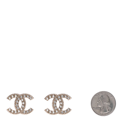 Chanel Pearl Crystal April In Paris CC Earrings Light Gold 2 of 4