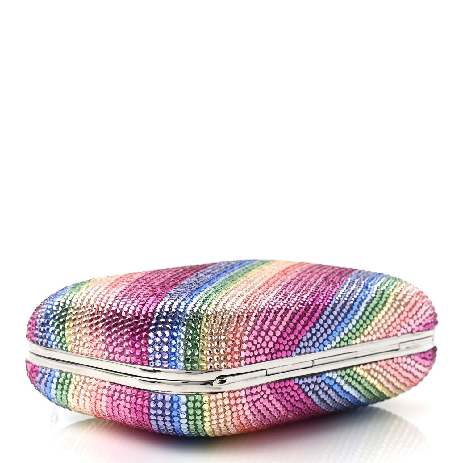 Judith Leiber Swarovski Crystal Minaudiere Clutch Multicolor 3 of 5