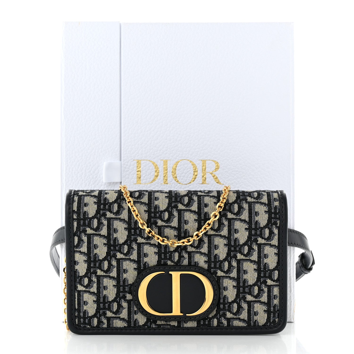 Christian Dior Oblique 30 Montaigne 2-In-1 Pouch Blue 11 of 11