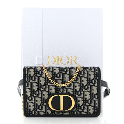 Christian Dior Oblique 30 Montaigne 2-In-1 Pouch Blue 11 of 11