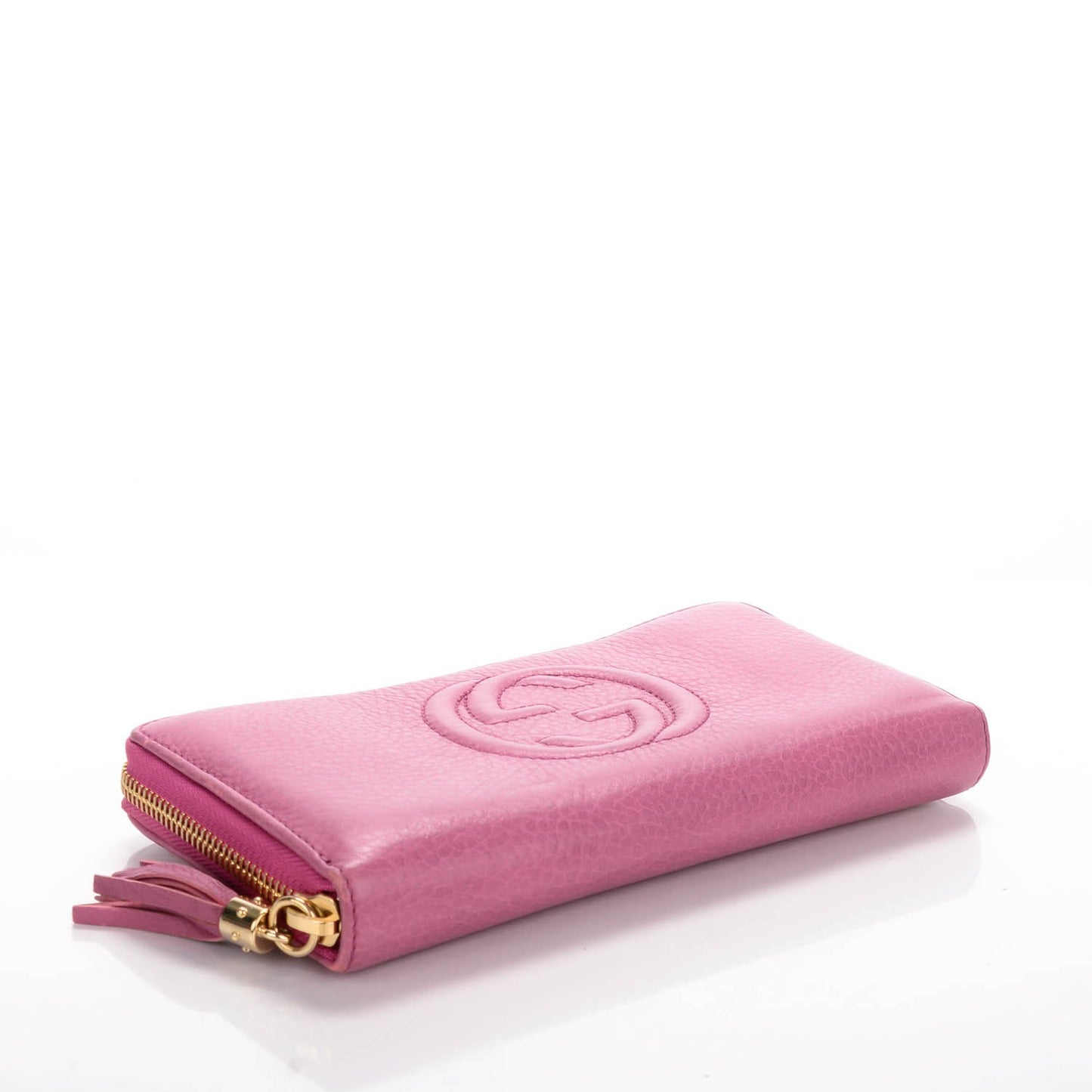 Pebbled Calfskin Soho Zip Around Wallet Peonia Flower