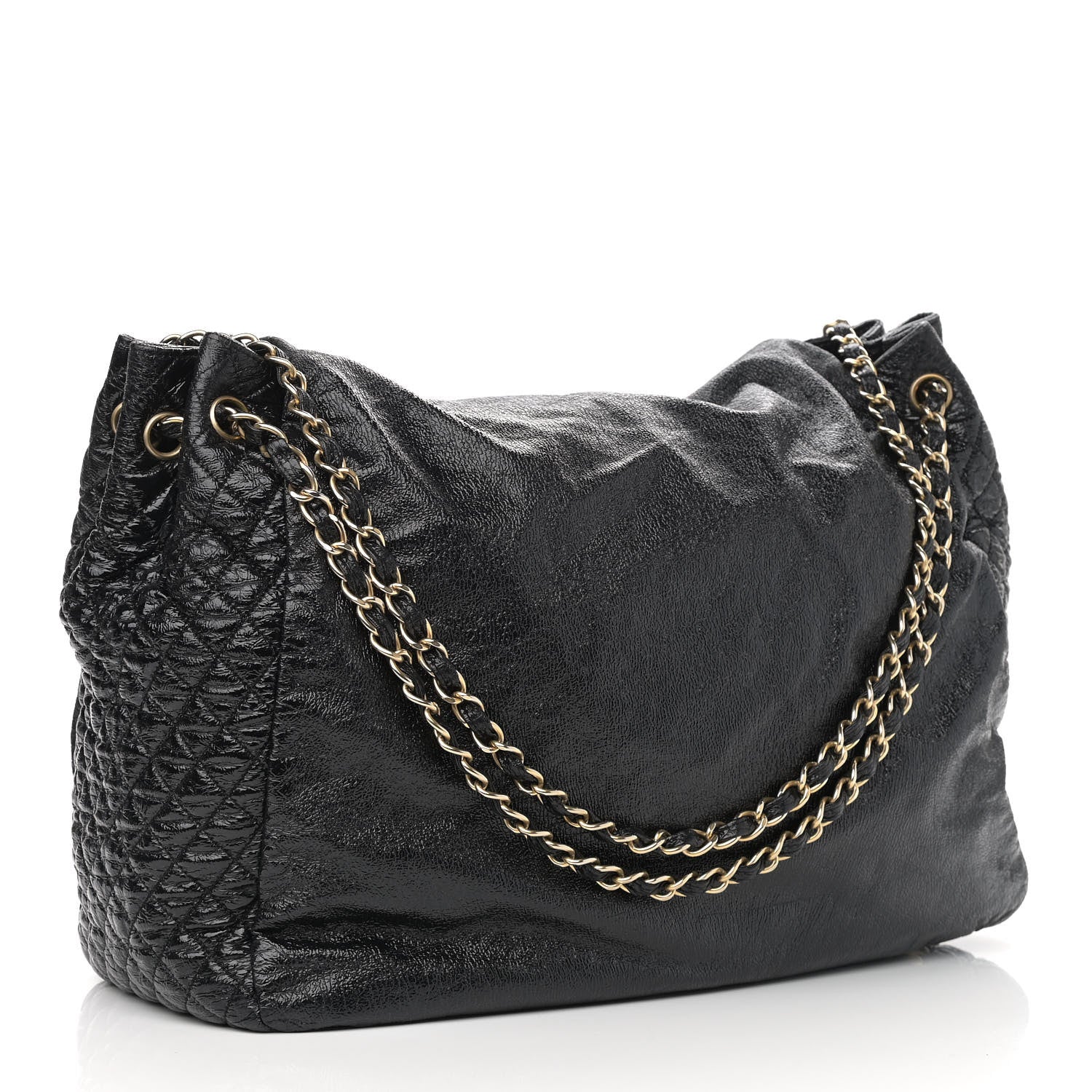 Chanel Vinyl XXL Rock and Chain Flap Black 3 of 10