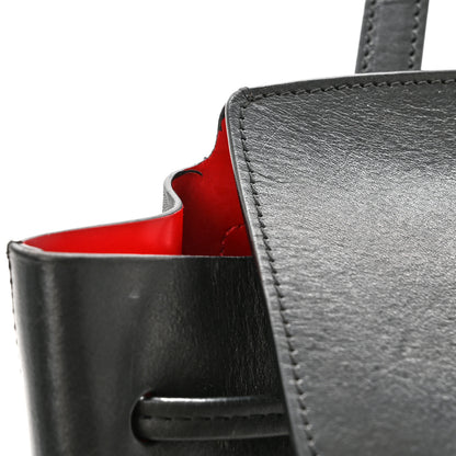 Mansur Gavriel Vegetable Tanned Calfskin Mini Backpack Black Flamma 12 of 12