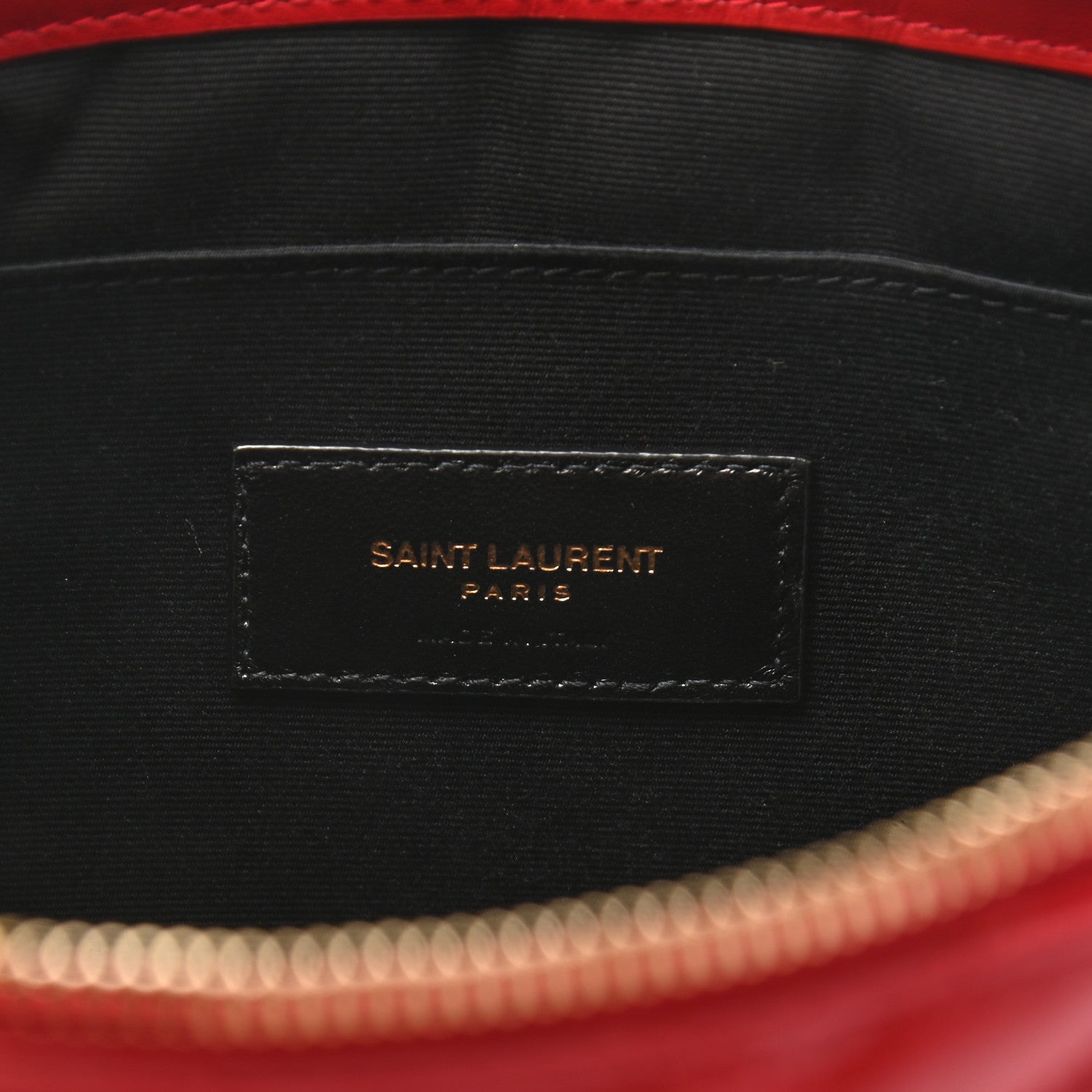 Saint Laurent Calfskin Matelasse Monogram Cassandre Tablet Pouch Rouge Eros 6 of 7