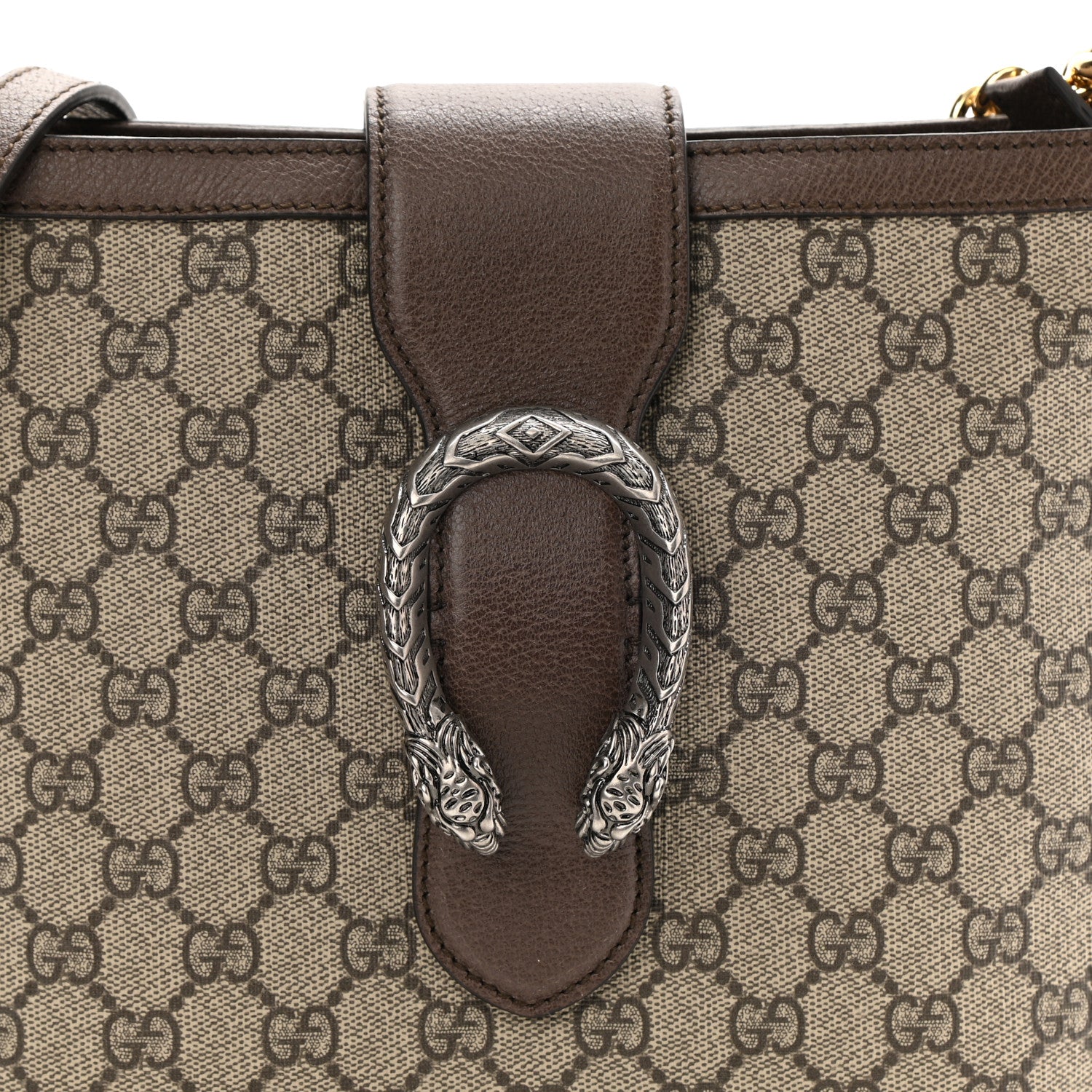 Gucci GG Supreme Monogram Medium Dionysus Bucket Bag Beige New Acero 8 of 10