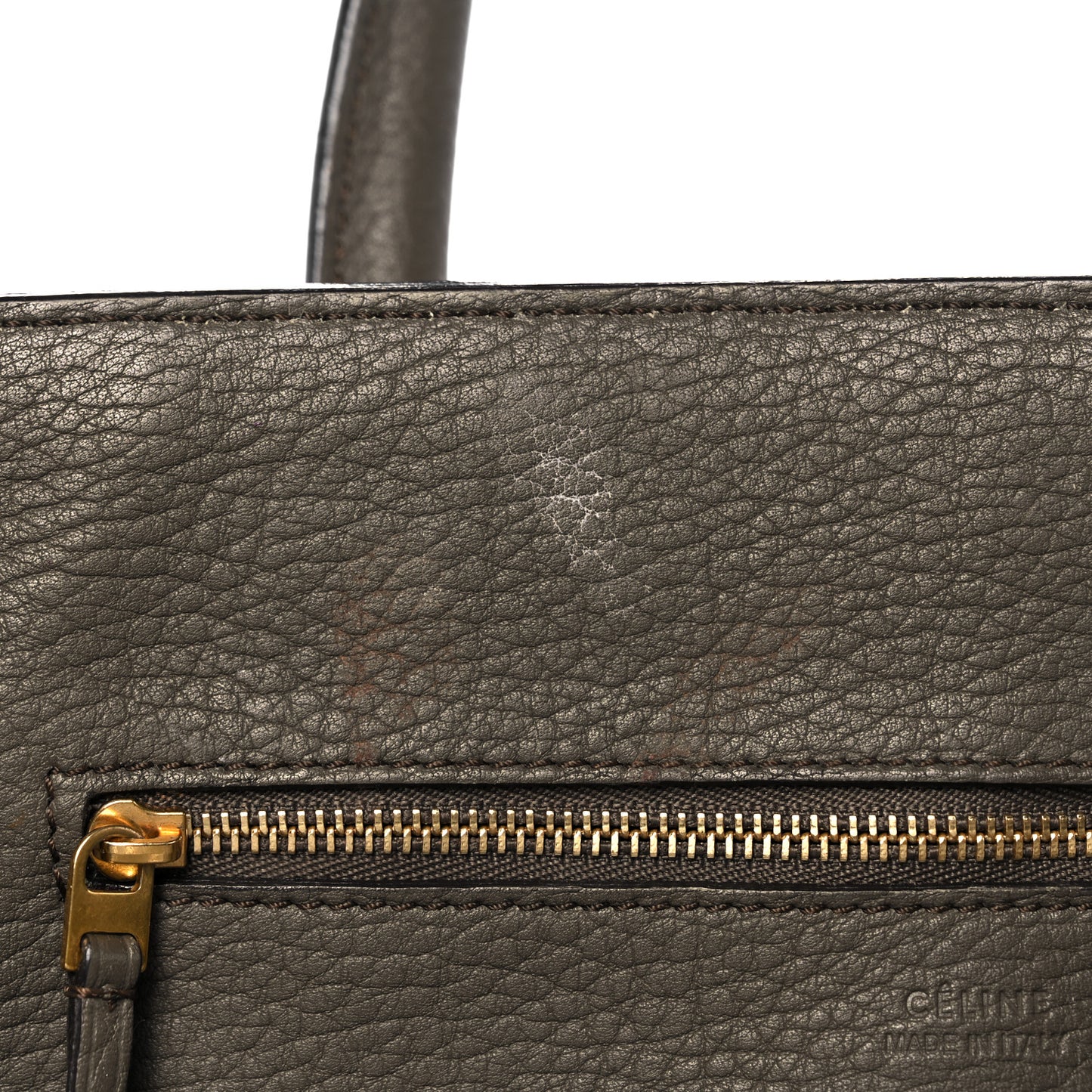 Crisped Calfskin Small Tie Knot Tote Dark Khaki