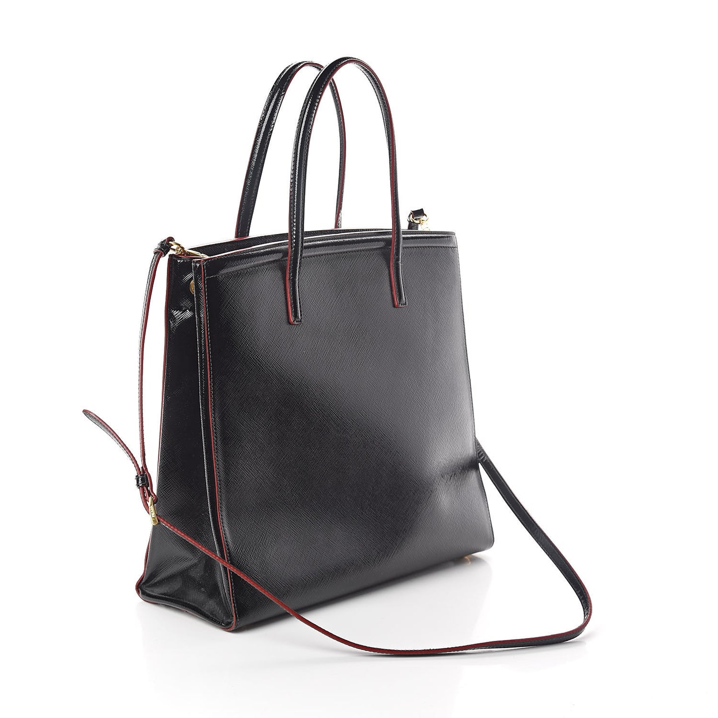 Saffiano Vernice Parabole Tote Black