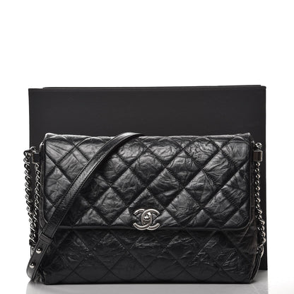 Chanel Crackled Aged Calfskin Big Bang Flap Black 8 of 8