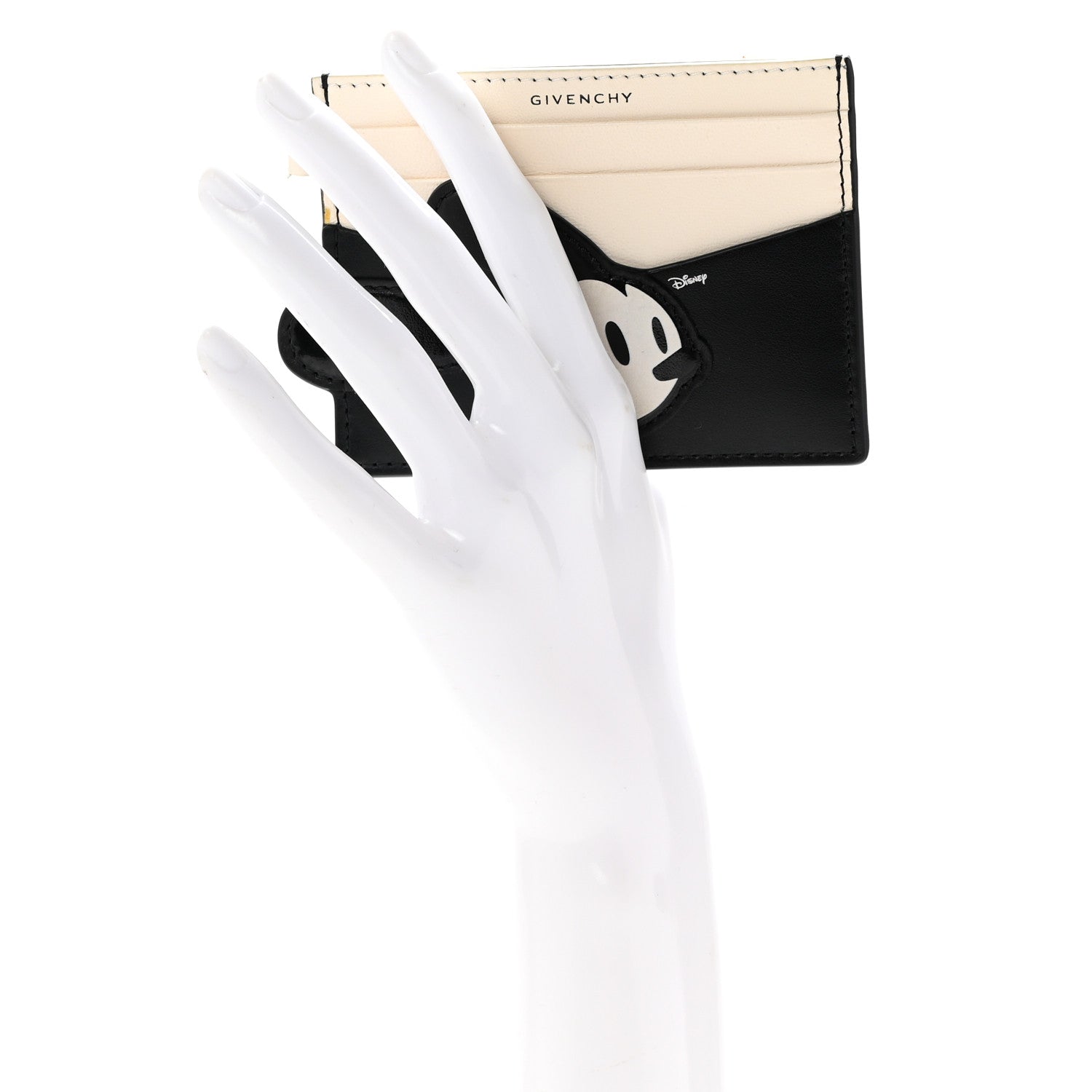 Givenchy X DISNEY Calfskin Oswald Card Holder White Black 2 of 9