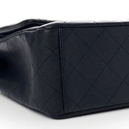 Chanel Caviar Quilted Maxi Double Flap Navy Blue 9 of 14