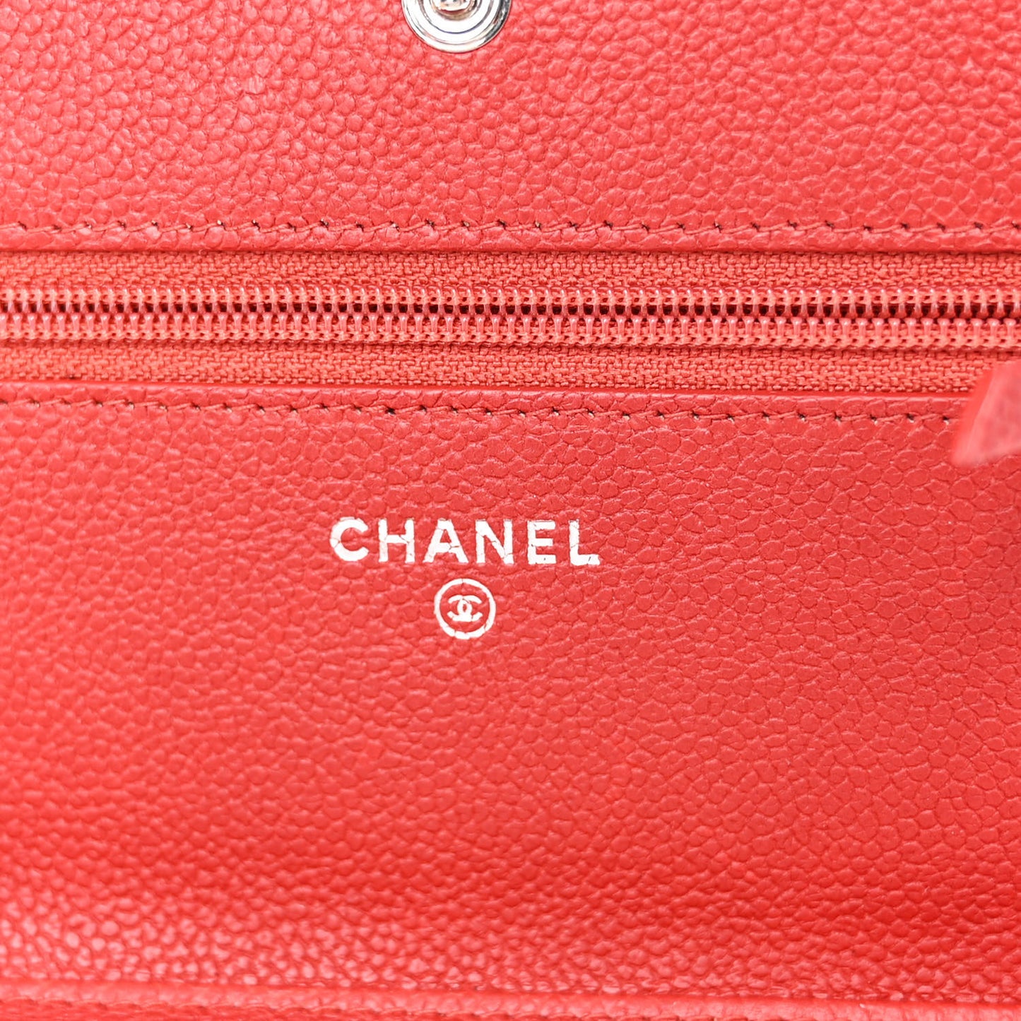 Caviar Quilted Boy Wallet On Chain WOC Red