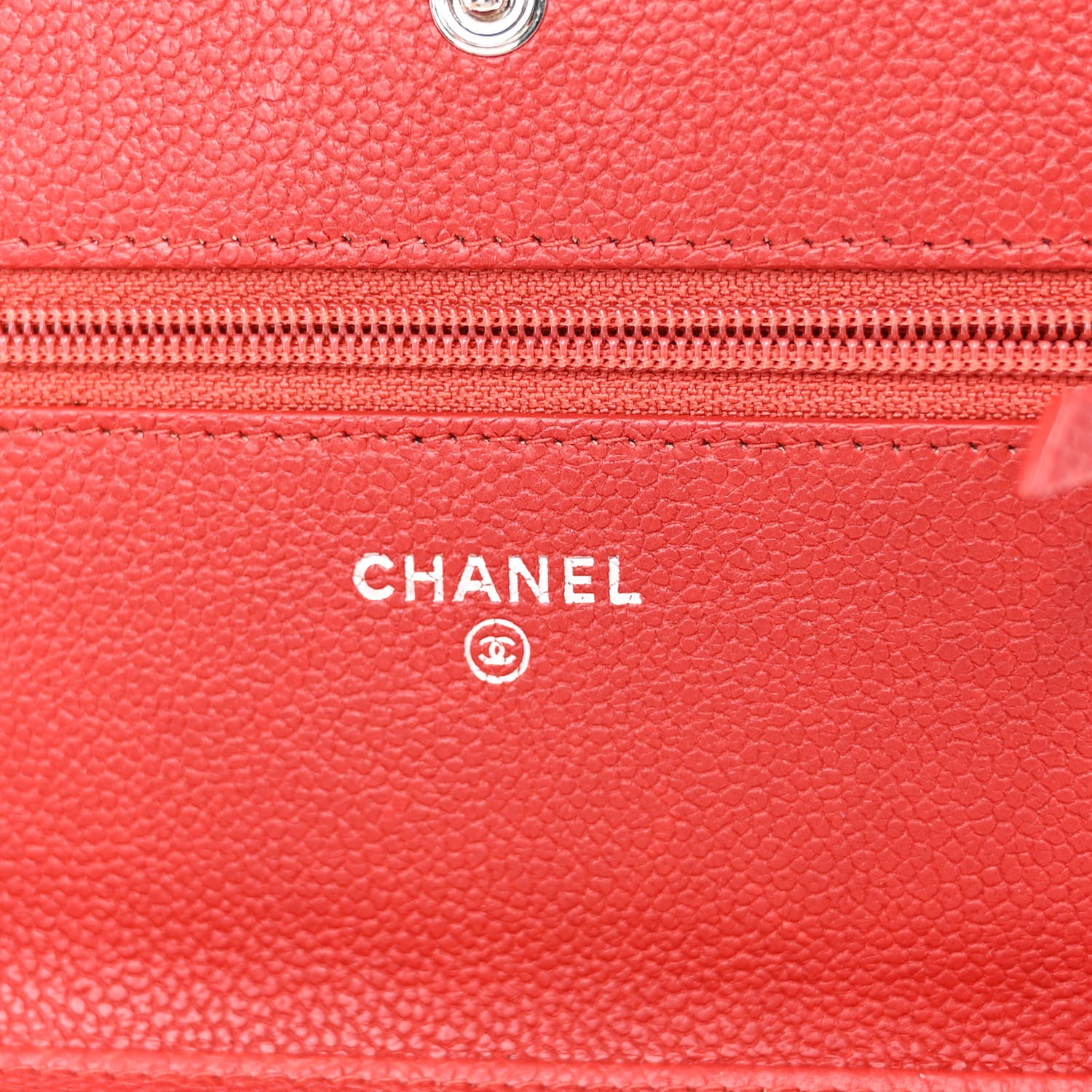 Chanel Caviar Quilted Boy Wallet On Chain WOC Red 6 of 11