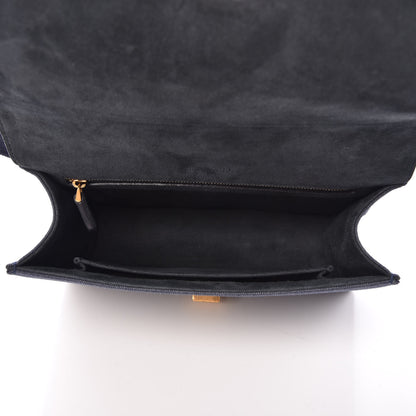 Christian Dior Denim Studded Medium Diorama Flap Bag Blue 5 of 12
