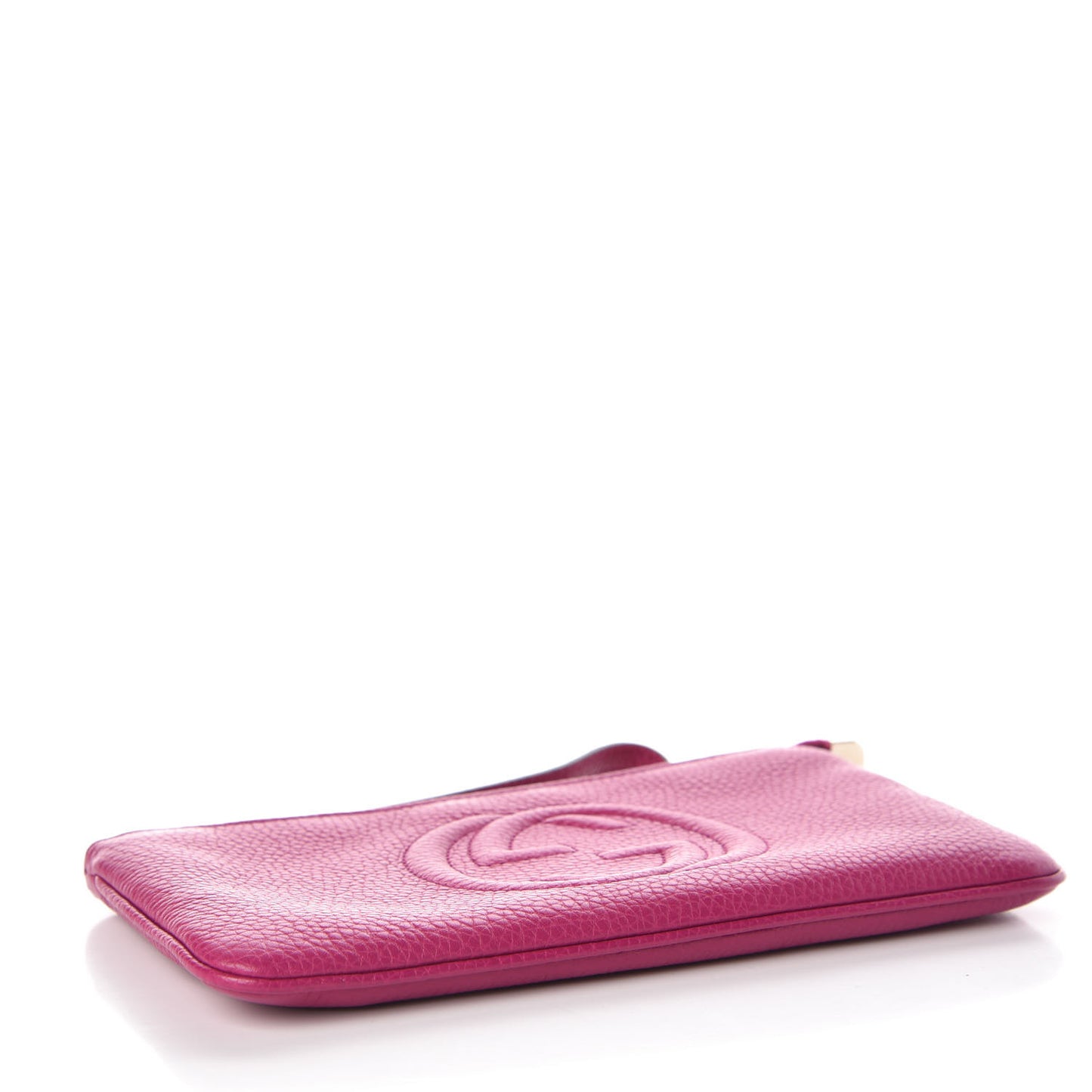 Pebbled Calfskin Soho Wristlet Bright Bougainvillea